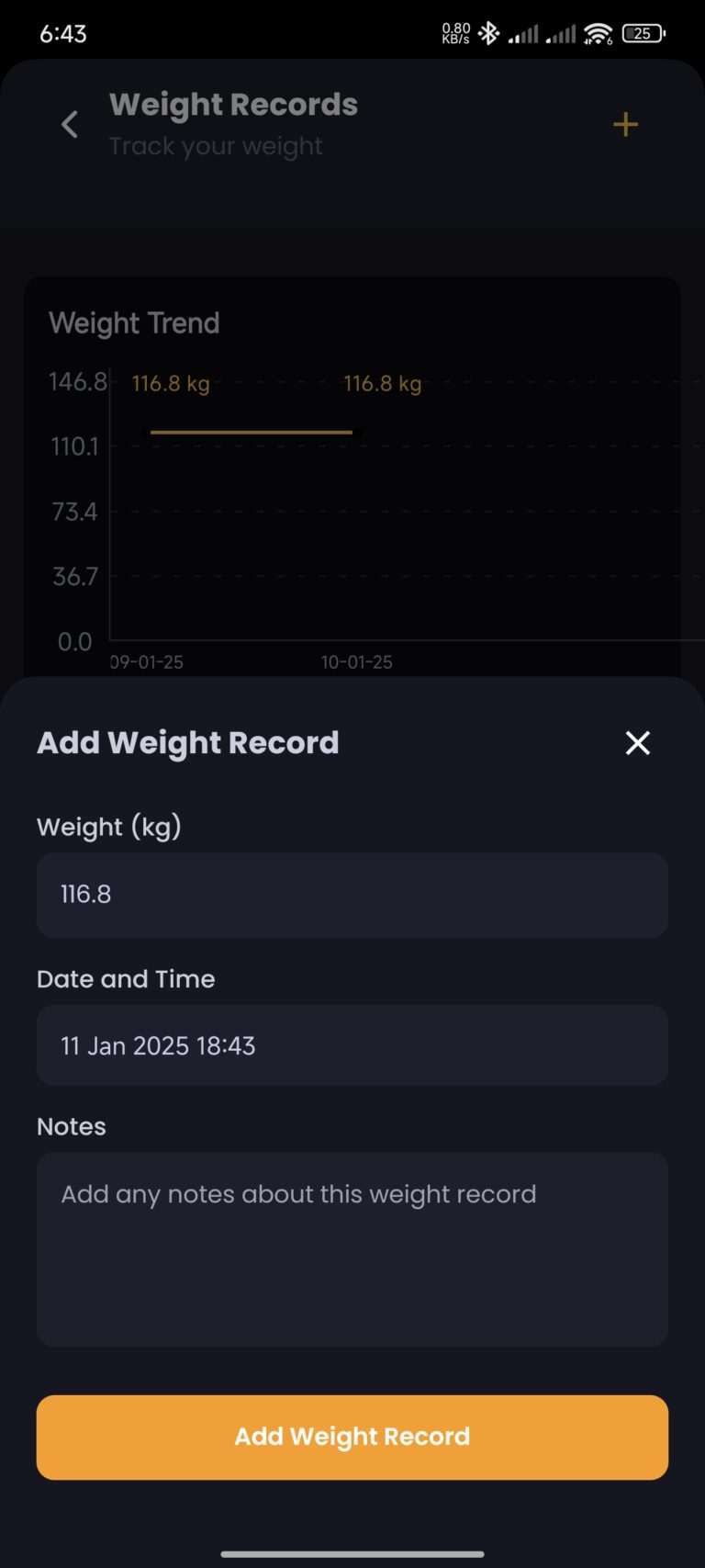 ADD WEIGHT TRACK